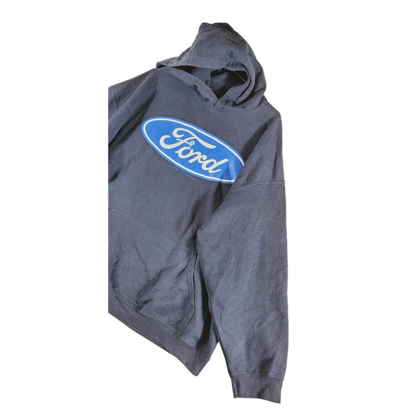 Mens Navy Blue Ford Oval Logo Hoodie Sweatshirt Large Size xxl - Picture 5 of 7